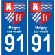 91 Breuillet wappen aufkleber typenschild aufkleber stadt