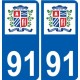 91 Breuillet logo adesivo piastra adesivi città