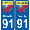 91 Breuillet blason autocollant plaque stickers ville