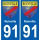 91 Breuillet coat of arms sticker plate stickers city