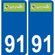 91 Breuillet logo autocollant plaque stickers ville