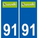 91 Breuillet logo autocollant plaque stickers ville