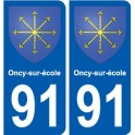 91 Breuillet blason autocollant plaque stickers ville