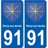 91 Breuillet stemma adesivo piastra adesivi città
