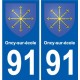 91 Breuillet wappen aufkleber typenschild aufkleber stadt
