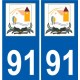 91 Breuillet logo adesivo piastra adesivi città