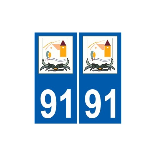 91 Breuillet logo sticker plate stickers city