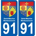 91 Breuillet coat of arms sticker plate stickers city