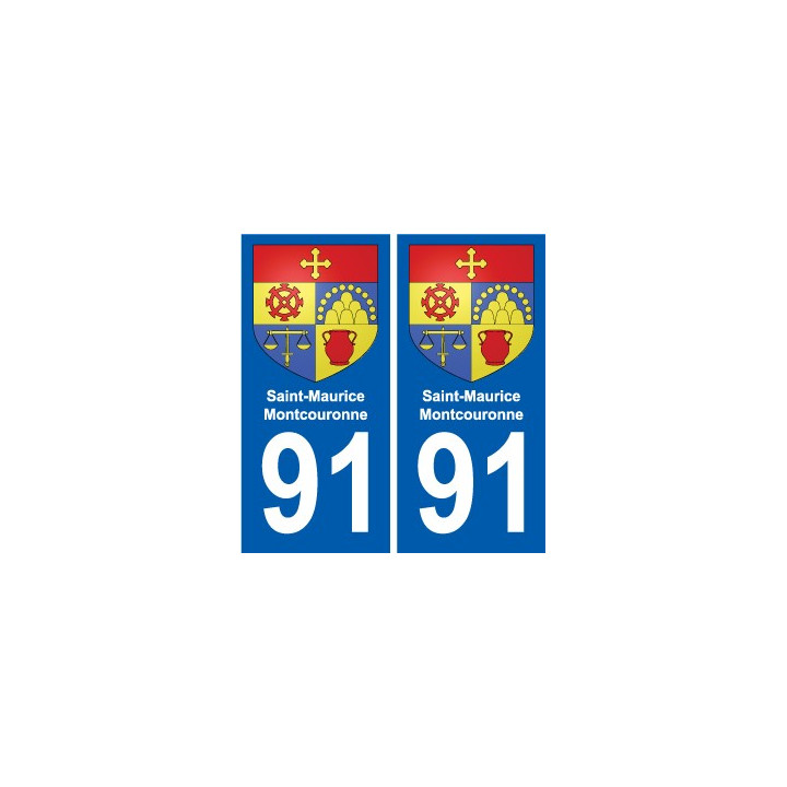 91 Breuillet coat of arms sticker plate stickers city