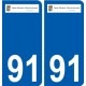 91 Breuillet logo sticker plate stickers city