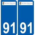 91 Breuillet logo sticker plate stickers city