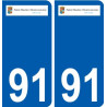 91 Breuillet logotipo de la etiqueta engomada de la placa de pegatinas de la ciudad
