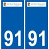 91 Saint-Maurice-Montcouronne logo autocollant plaque stickers ville