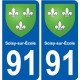 91 Breuillet wappen aufkleber typenschild aufkleber stadt