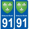 91 Breuillet stemma adesivo piastra adesivi città