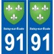 91 Breuillet blason autocollant plaque stickers ville