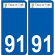 91 Breuillet logo adesivo piastra adesivi città