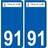 91 Breuillet logo sticker plate stickers city