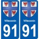 91 Breuillet stemma adesivo piastra adesivi città