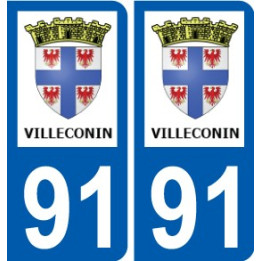91 Breuillet logotipo de la etiqueta engomada de la placa de pegatinas de la ciudad