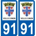 91 Breuillet logotipo de la etiqueta engomada de la placa de pegatinas de la ciudad