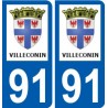 91 Breuillet logo sticker plate stickers city