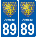 89 Auxerre blason autocollant plaque stickers ville