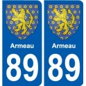 89 Auxerre blason autocollant plaque stickers ville