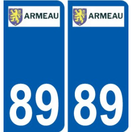 89 Auxerre logo sticker plate stickers city