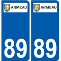 89 Auxerre logo autocollant plaque stickers ville