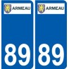 89 Auxerre logo adesivo piastra adesivi città