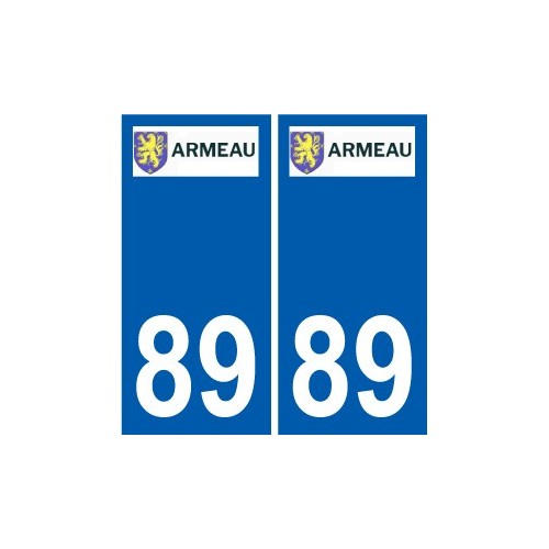 89 Auxerre logo sticker plate stickers city