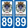 89 Auxerre logotipo de la etiqueta engomada de la placa de pegatinas de la ciudad