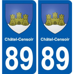 89 Auxerre coat of arms sticker plate stickers city