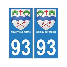93 Neuilly-sur-Marne blason autocollant plaque stickers ville