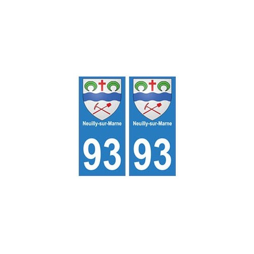 93 Neuilly-sur-Marne blason autocollant plaque stickers ville