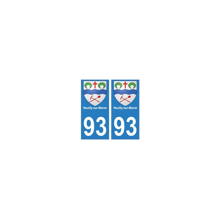 93 Neuilly-sur-Marne blason autocollant plaque stickers ville