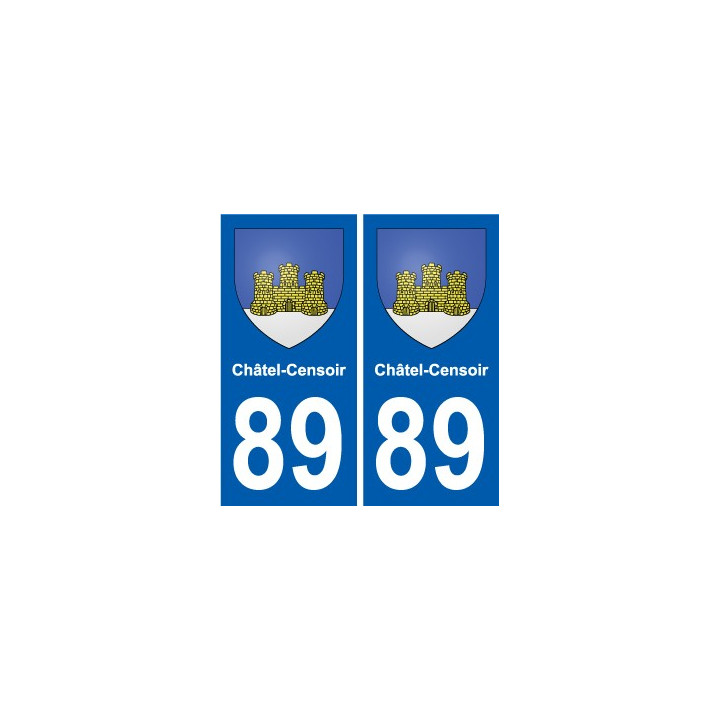 89 Auxerre escudo de armas de la etiqueta engomada de la placa de pegatinas de la ciudad