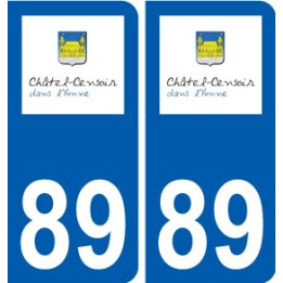 89 Auxerre logotipo de la etiqueta engomada de la placa de pegatinas de la ciudad