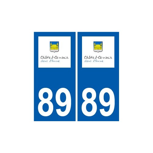 89 Auxerre logotipo de la etiqueta engomada de la placa de pegatinas de la ciudad