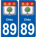 89 Auxerre stemma adesivo piastra adesivi città