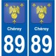 89 Auxerre logo autocollant plaque stickers ville