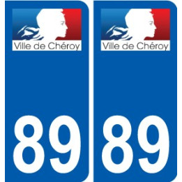 89 Auxerre logo sticker plate stickers city