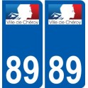 89 Auxerre logo autocollant plaque stickers ville