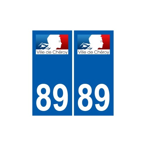 89 Auxerre logotipo de la etiqueta engomada de la placa de pegatinas de la ciudad
