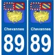 89 Auxerre blason autocollant plaque stickers ville