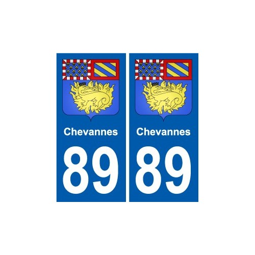 89 Auxerre escudo de armas de la etiqueta engomada de la placa de pegatinas de la ciudad