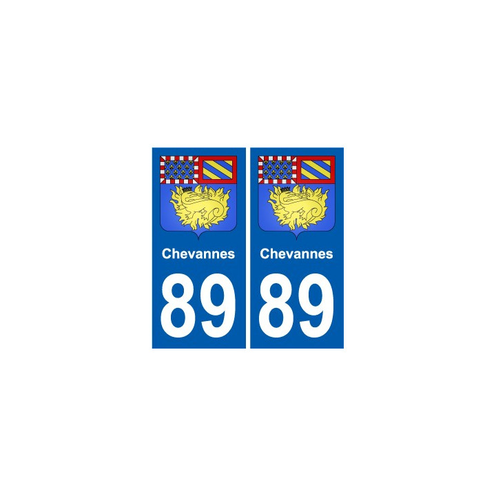 89 Auxerre coat of arms sticker plate stickers city