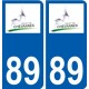 89 Auxerre logo autocollant plaque stickers ville