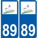 89 Auxerre logo autocollant plaque stickers ville